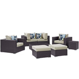 Convene 8 Piece Outdoor Patio Sectional Set