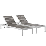 Shore Chaise Outdoor Patio Aluminum Set of 2