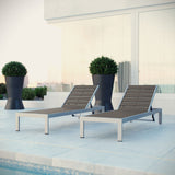 Shore Chaise Outdoor Patio Aluminum Set of 2