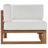 Upland Outdoor Patio Teak Wood Corner Chair