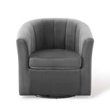 Prospect Performance Velvet Swivel Armchair