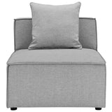 Saybrook Outdoor Patio Upholstered Sectional Sofa Armless Chair