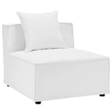 Saybrook Outdoor Patio Upholstered Sectional Sofa Armless Chair