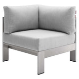 Shore Sunbrella� Fabric Aluminum Outdoor Patio Corner Sofa