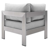 Shore Sunbrella� Fabric Aluminum Outdoor Patio Corner Sofa