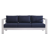 Shore Sunbrella� Fabric Aluminum Outdoor Patio Sofa