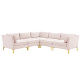 Ardent 5-Piece Performance Velvet Sectional Sofa