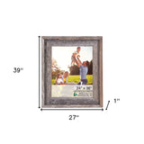 24 X 30 Natural Weathered Grey Picture Frame With Plexiglass Holder