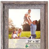 24X36 Rustic Smoky Black Picture Frame With Plexiglass Holder