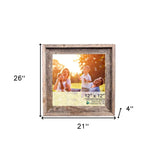 18X24 Rustic White Washed Picture Frame With Plexiglass Holder