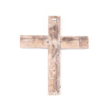 Rustic Weathered Grey Reclaimed Wood Cross Decoration