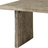 80X30 Rectangular Grey Solid Wood Top &amp; Base Dining Table