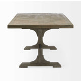 84X40 Grey Solid Wood Top And Base Dining Table