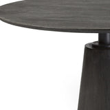 Natural Tapered Live Edge Top With Iron Base Dining Table