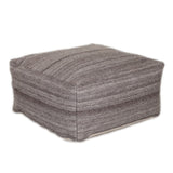 Stone Gray And Brown Pouf