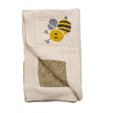 Ivory Honeybee Knitted Baby Blanket