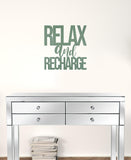 Relax And Recharge Metallic Wall Sign