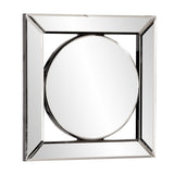 Square Mirror With Center Round Mirror