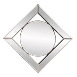 Square Mirror With Center Round Mirror