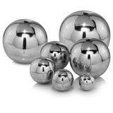 Set Of Two Shiny Polished Aluminum Spheres