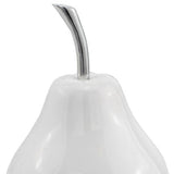 White Medium Apple Shaped Aluminum Accent Home Decor