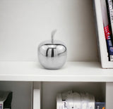 Silver Polished Mini Apple Shaped Aluminum Sculpture