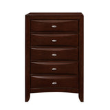 New Merlot Chest With 5 Chambared Drawer