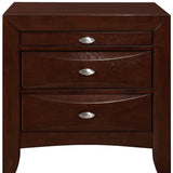 New Merlot Nightstand With 2 Chambered Drawer