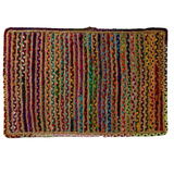 2' X 3' Rainbow Colors Jute Rag Braided Scatter Rug