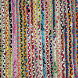 2' X 3' Rainbow Colors Jute Rag Braided Scatter Rug