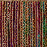 2' X 3' Rainbow Colors Jute Rag Braided Scatter Rug