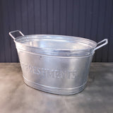 Oval Silver Ribbed Fleur De Lis Beverage Tub