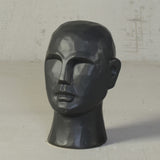 8" Matte Black Ceramic Bust Decorative Sculpture