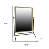 18" Black Framed Makeup Shaving Tabletop Mirror