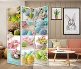 Three Panel Reversible Easter Spring Art Room Divider Screen