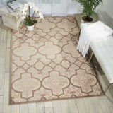 8' X 11' Cream Moroccan Indoor Outdoor Area Rug