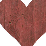 24" Rustic Farmhouse Red Large Wooden Heart