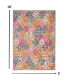 2' X 3' Pink And Gray Geometric Dhurrie Area Rug