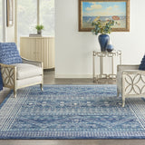 8' X 10' Navy Blue Power Loom Area Rug