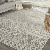 8' X 10' Gray Geometric Power Loom Area Rug