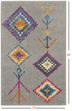 2' X 3' Gray Geometric Berber Area Rug