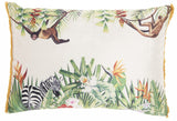 Multicolor Jungle Art Lumbar Pillow