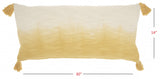 Yellow Ombre Tasseled Lumbar Pillow