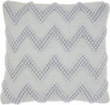 Pale Blue Chevron Detail Throw Pillow