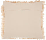 Loose Luscious Shag Beige Throw Pillow