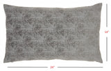 Slate Gray Distressed Gradient Lumbar Pillow