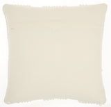 18" Ivory Textured Diamonds Throw Pillow