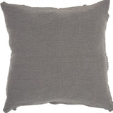 Gray Abstract Shaggy Detail Throw Pillow