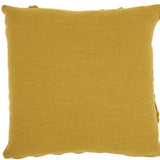 Dark Mustard Abstract Shaggy Detail Throw Pillow