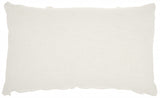 White Abstract Shaggy Detail Lumbar Pillow